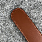 GG Leather Belt with Double G Buckle, 1.5” Width ‘Brown’