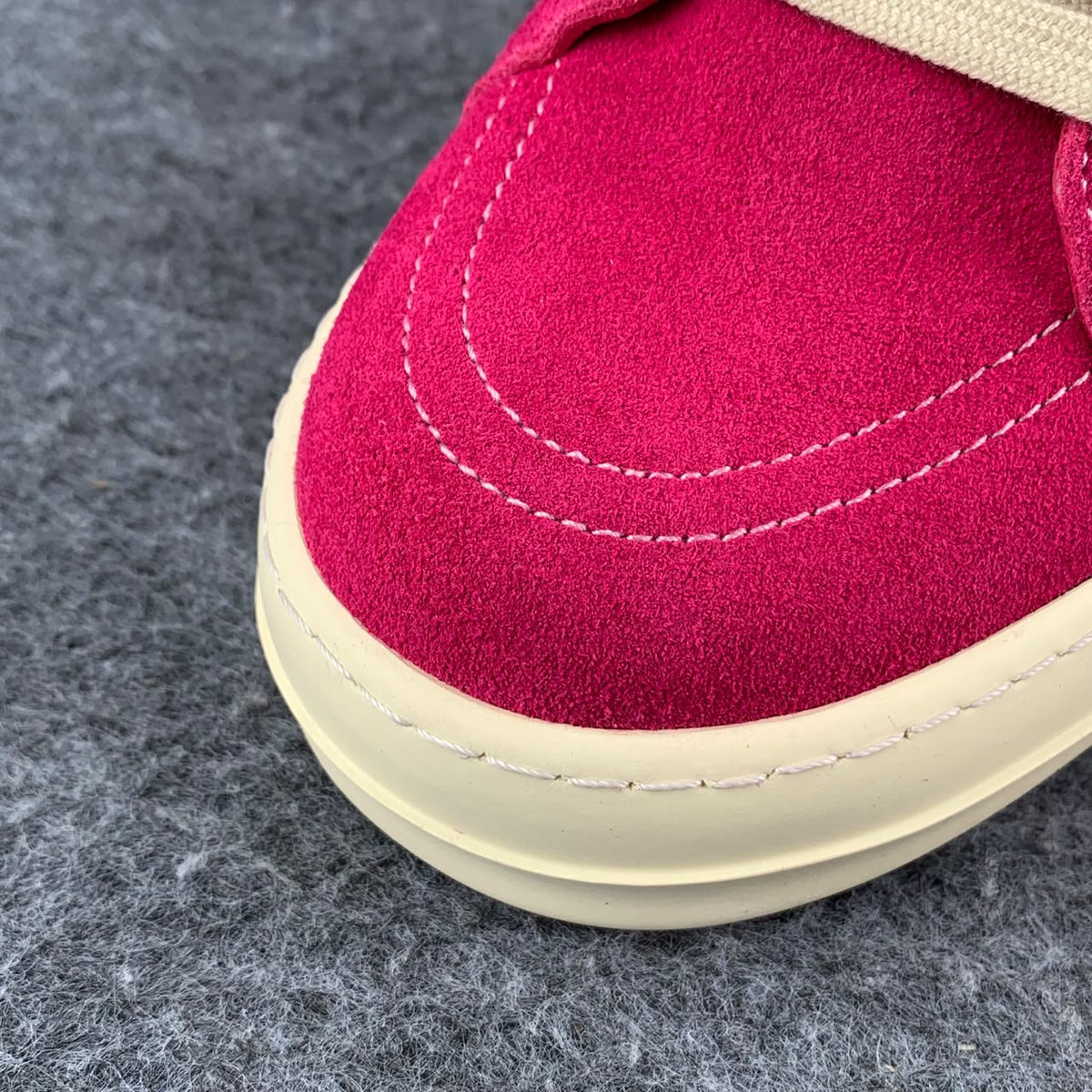 Rick Owens Wmns EDFU Suede Leather Vintage Low 'Hot Pink'
