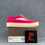 Rick Owens Wmns EDFU Suede Leather Vintage Low 'Hot Pink'