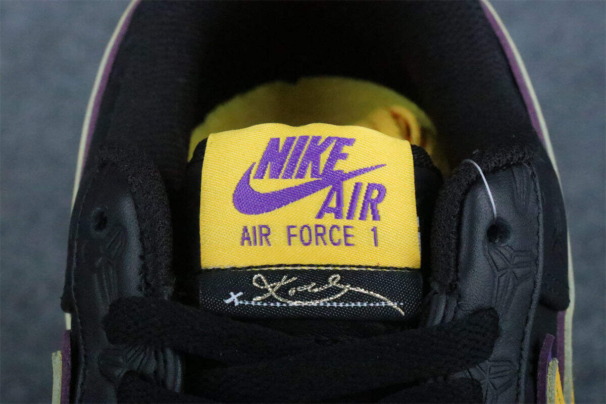 Kobe Bryant x Air Force 1 Low 'Lakers Away' Numbered