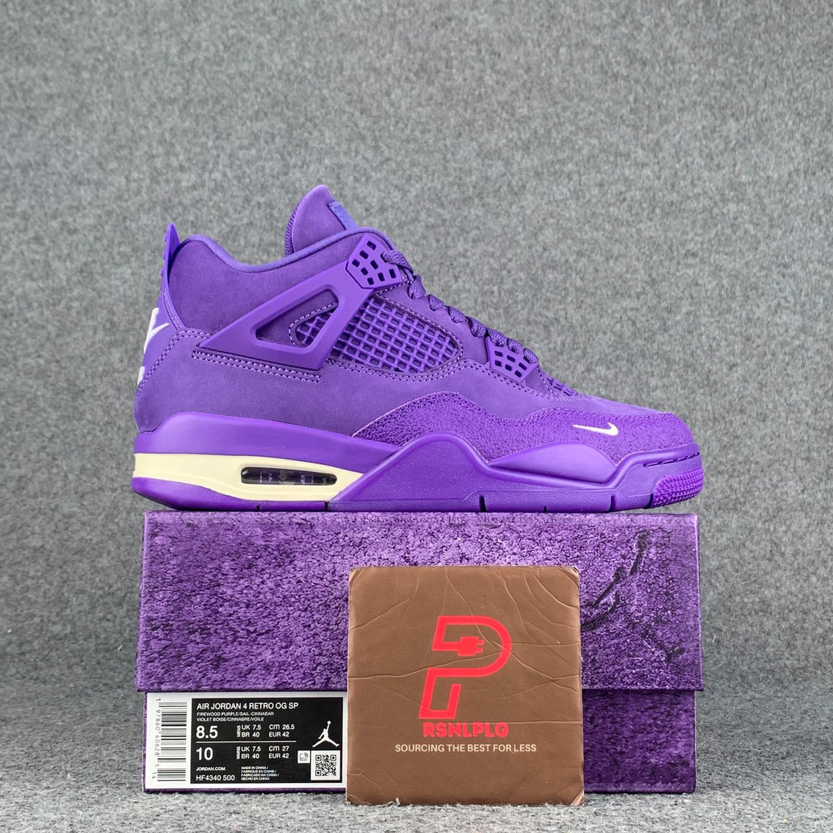 (Custom) Jordan 4 Retro OG SP Brick by Brick “Purple”