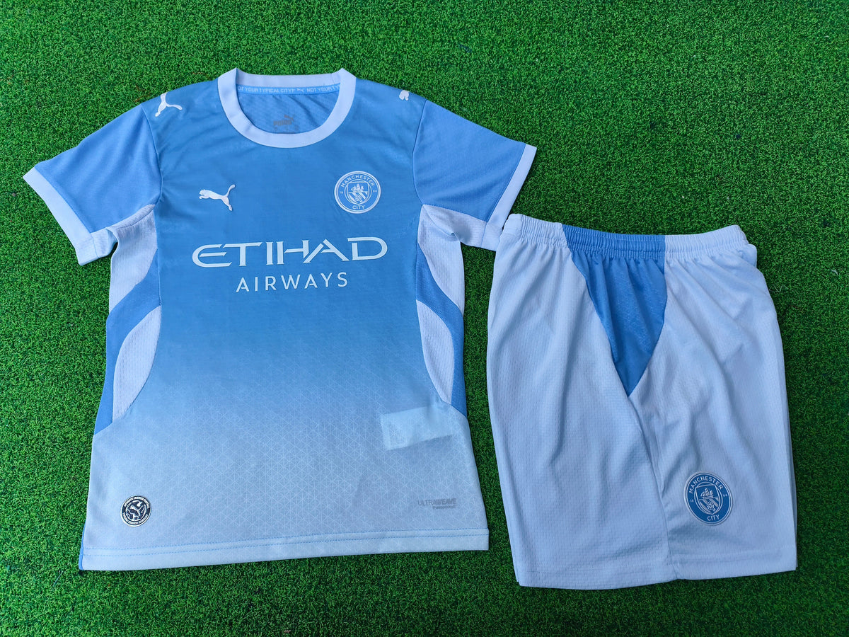 Manchester City KIDS Short Sleeve Home Kit 2026-2027  (Please put your preferred number and name in the order note)