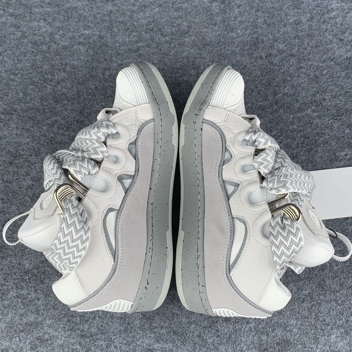 Lanvin Curb Sneakers 'Grey White'