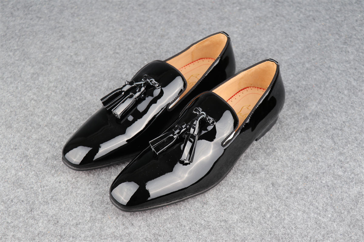 CL Dandelion Tassel Loafers ‘Black Patent Leather'