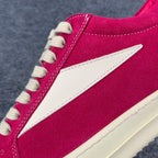 Rick Owens Wmns EDFU Suede Leather Vintage Low 'Hot Pink'