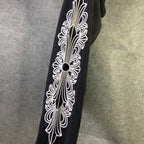 Chrome Hearts Las Vegas Horseshoe Floral Cross-Sleeve Zip Up Hoodie 'Black/White'