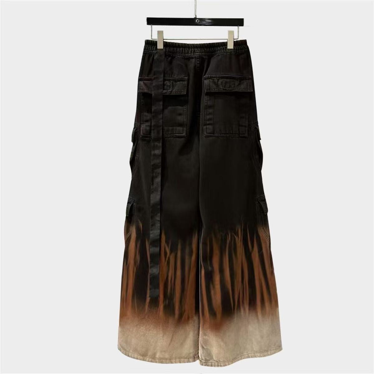 Rick Owens DRKSHDW Double Cargo Jumbo Belas Pants ‘Black Terra Flame’