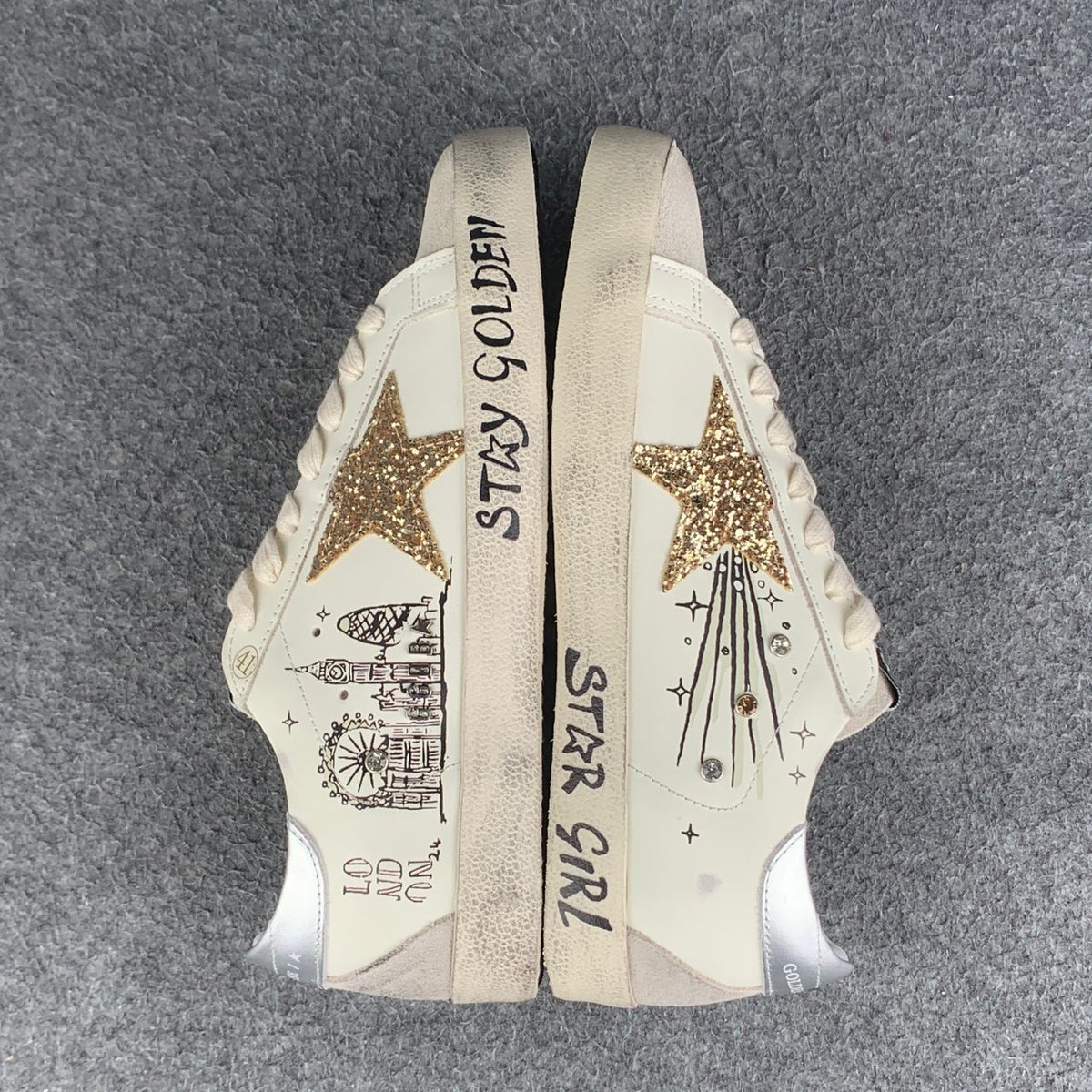 GOLDEN GOOSE Wmns Superstar Stay Golden Star Girl Sneaker