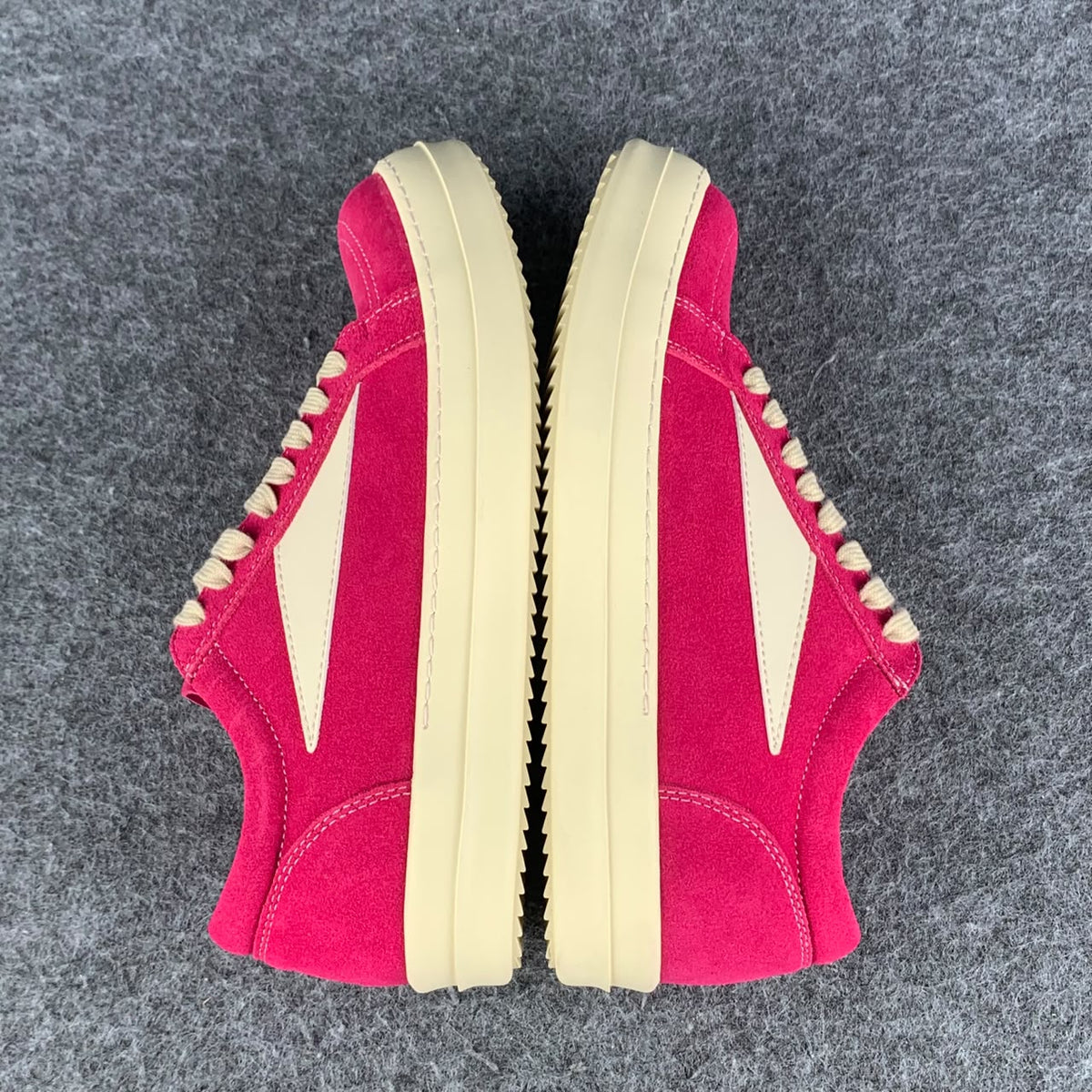 Rick Owens Wmns EDFU Suede Leather Vintage Low 'Hot Pink'