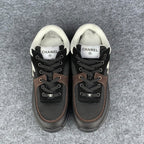 Chanel Wmns CC Logo Sneaker 'Black Brown White