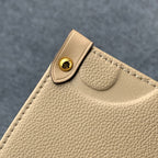 LV Onthego MM Beige Monogram Empreinte Tote Bag