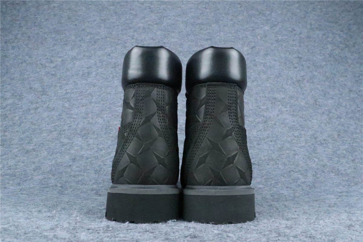 Supreme x Timberland 6 Inch Premium Waterproof Boot 'Embossed Diamond Plate - Black'
