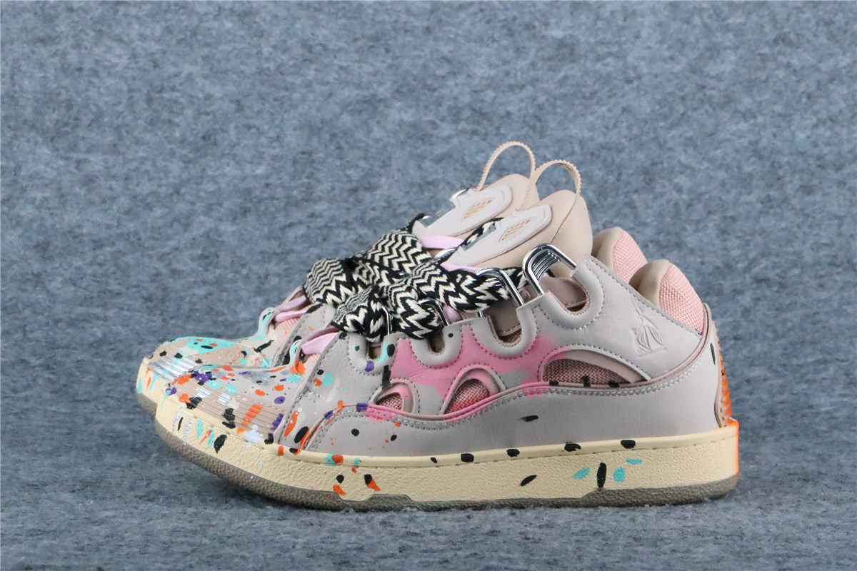 (Value Version) Gallery Dept. x Lanvin Curb Light Sneakers 'Paint Drip - Pale Pink'