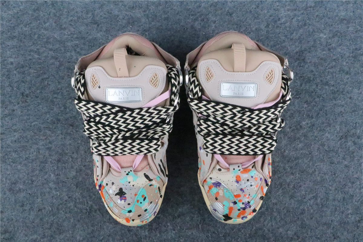 (Value Version) Gallery Dept. x Lanvin Curb Light Sneakers 'Paint Drip - Pale Pink'