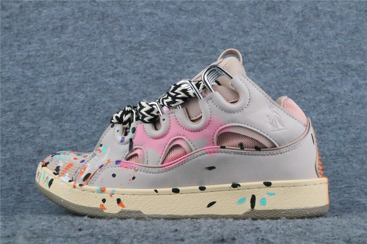 (Value Version) Gallery Dept. x Lanvin Curb Light Sneakers 'Paint Drip - Pale Pink'