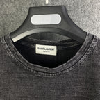 Saint Laurent Destroyed T-Shirt 'Washed Black'