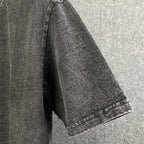 Saint Laurent Destroyed T-Shirt 'Washed Black'