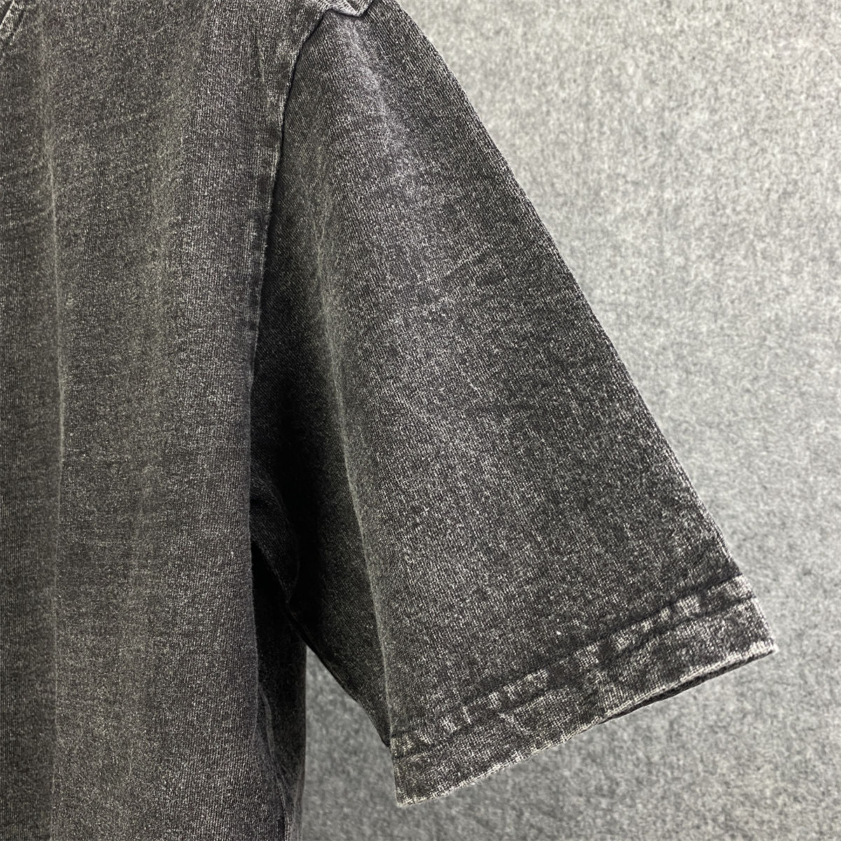Saint Laurent Destroyed T-Shirt 'Washed Black'