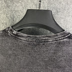 Saint Laurent Destroyed T-Shirt 'Washed Black'