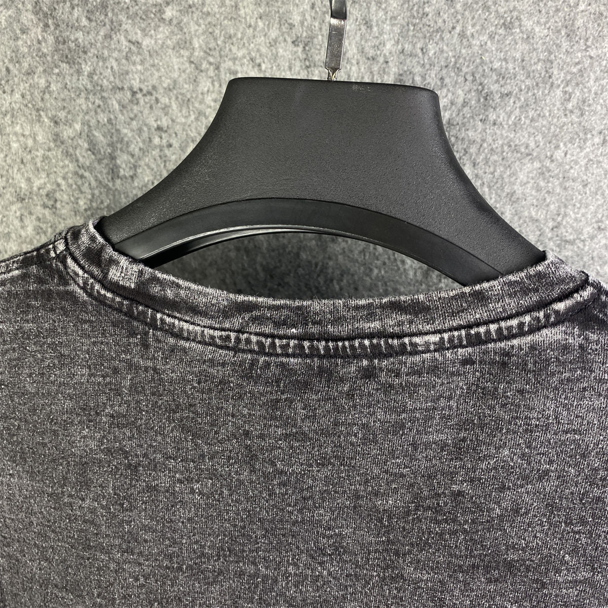 Saint Laurent Destroyed T-Shirt 'Washed Black'