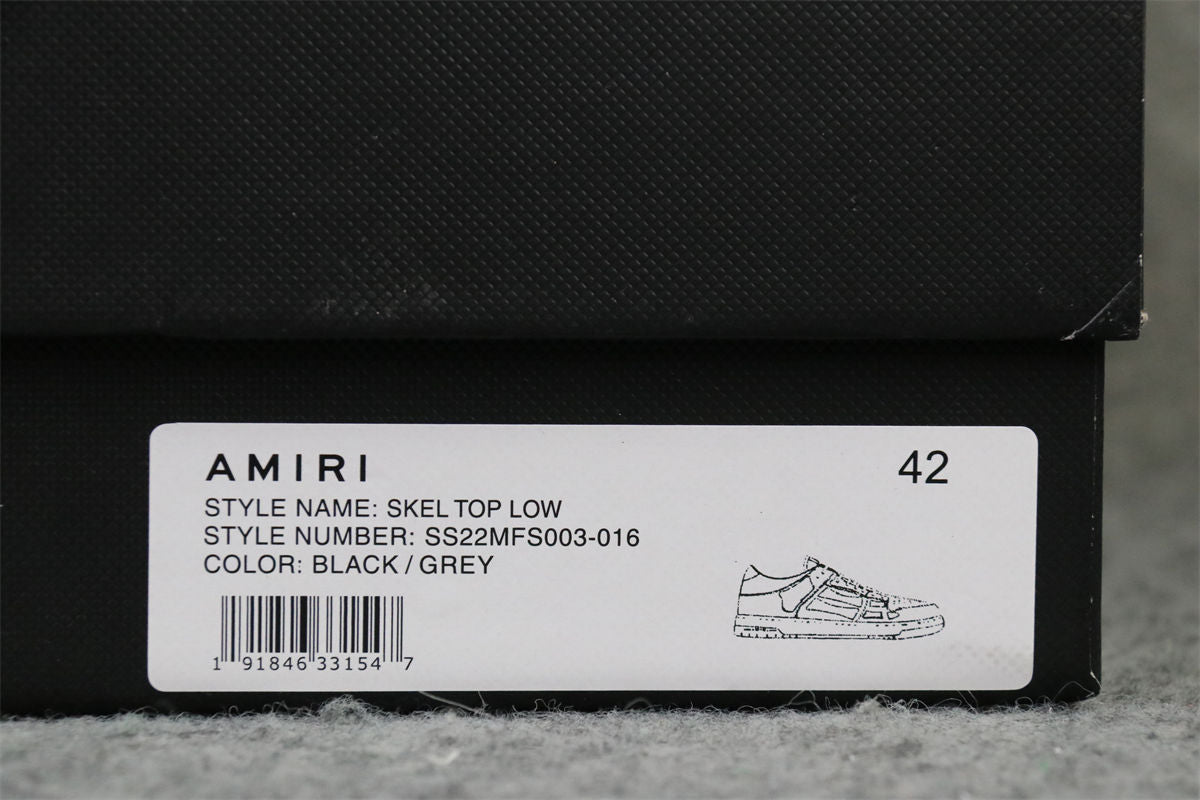 Amiri Skel Top Low 'Black Grey'