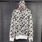 BAPE ABC Camo Double Shark Full Zip Hoodie 'Grey'