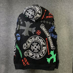 Chrome Hearts Stencil Hoodie 'Black/Multicolor'