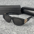 Balenciaga BB0095S 001 Sunglasses 'Black Gold'