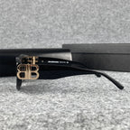 Balenciaga BB0095S 001 Sunglasses 'Black Gold'