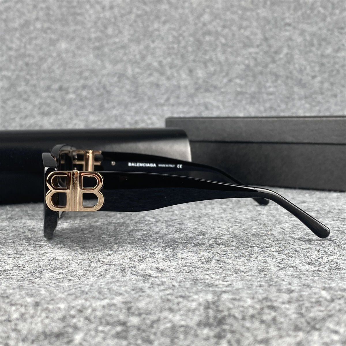 Balenciaga BB0095S 001 Sunglasses 'Black Gold'