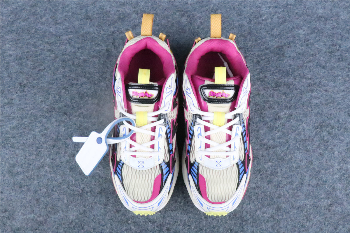 Off-White Be Right Back Mesh Sneakers 'Magenta Royal Blue'
